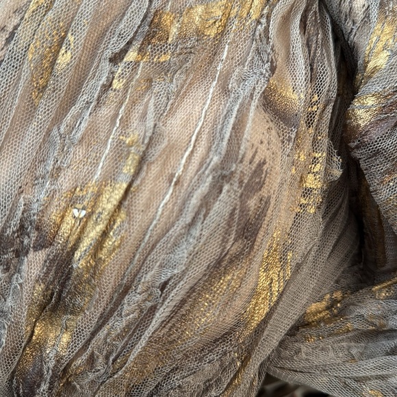 Aidan Mattox One Shoulder Dress Size 4‎ EUC Metallic - Picture 9 of 9